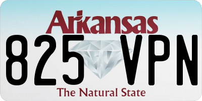AR license plate 825VPN
