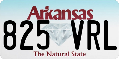 AR license plate 825VRL