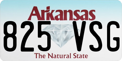 AR license plate 825VSG