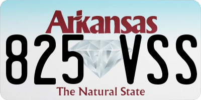 AR license plate 825VSS