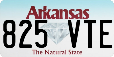 AR license plate 825VTE