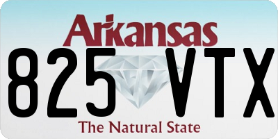 AR license plate 825VTX