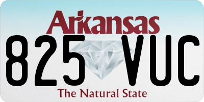 AR license plate 825VUC