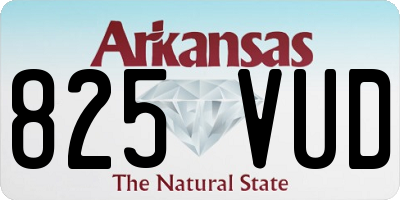 AR license plate 825VUD