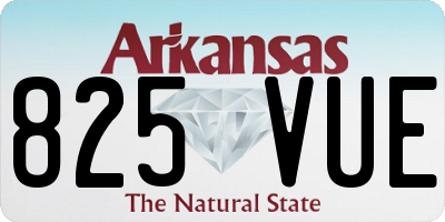AR license plate 825VUE