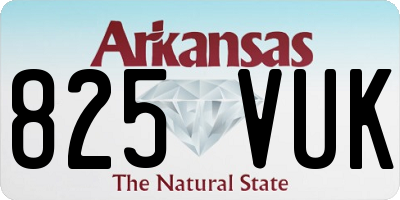 AR license plate 825VUK
