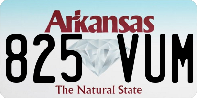 AR license plate 825VUM