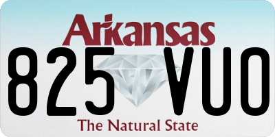 AR license plate 825VUO