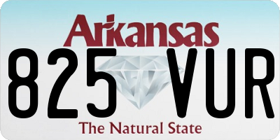 AR license plate 825VUR