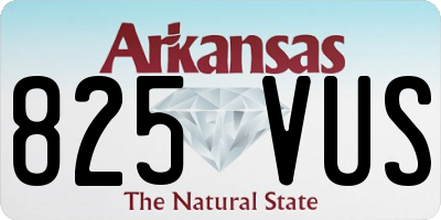 AR license plate 825VUS