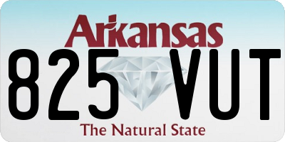 AR license plate 825VUT