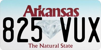 AR license plate 825VUX