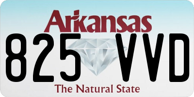 AR license plate 825VVD