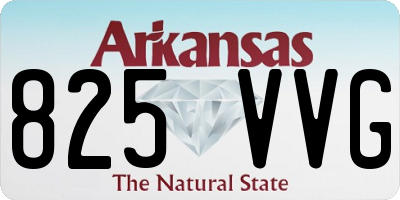 AR license plate 825VVG