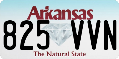 AR license plate 825VVN