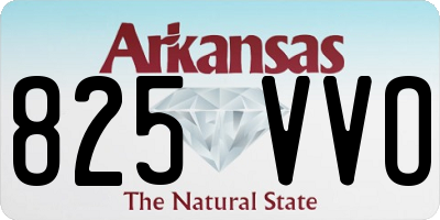 AR license plate 825VVO