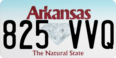 AR license plate 825VVQ