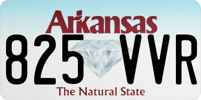 AR license plate 825VVR
