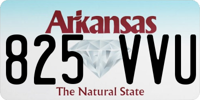 AR license plate 825VVU