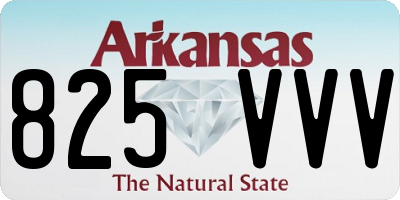 AR license plate 825VVV