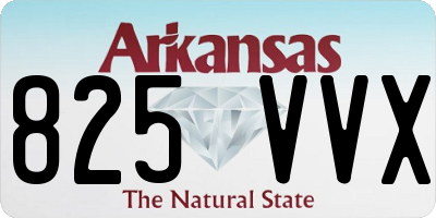 AR license plate 825VVX