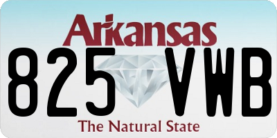 AR license plate 825VWB