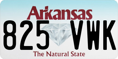 AR license plate 825VWK