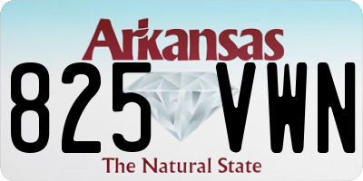AR license plate 825VWN