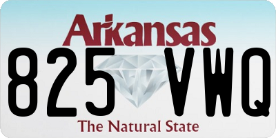 AR license plate 825VWQ