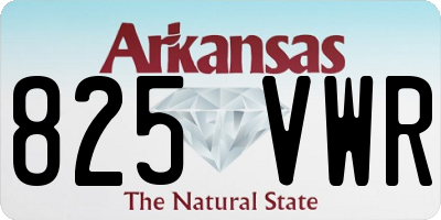 AR license plate 825VWR