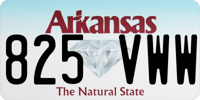 AR license plate 825VWW