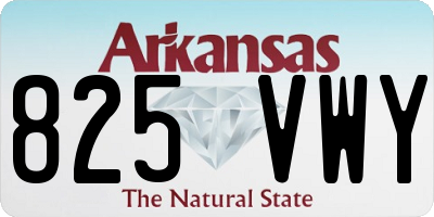 AR license plate 825VWY