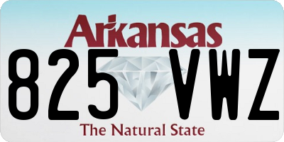 AR license plate 825VWZ