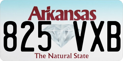 AR license plate 825VXB