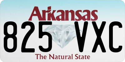 AR license plate 825VXC