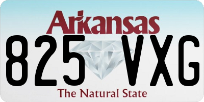 AR license plate 825VXG