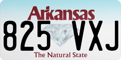 AR license plate 825VXJ