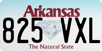 AR license plate 825VXL