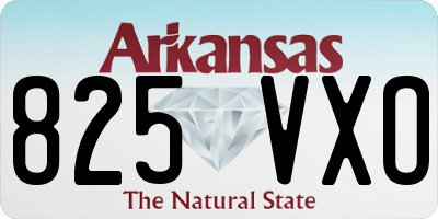 AR license plate 825VXO
