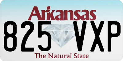 AR license plate 825VXP
