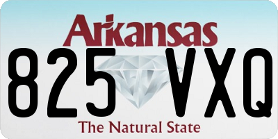 AR license plate 825VXQ