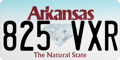 AR license plate 825VXR