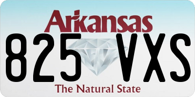 AR license plate 825VXS