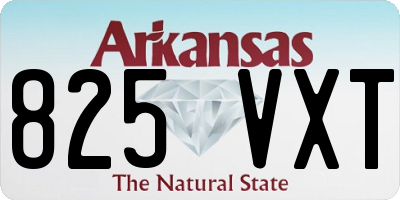 AR license plate 825VXT