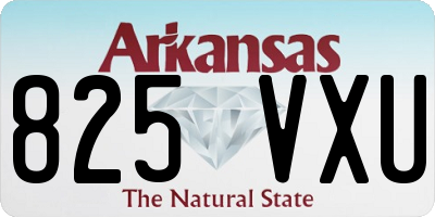 AR license plate 825VXU