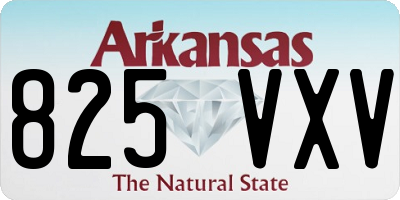 AR license plate 825VXV