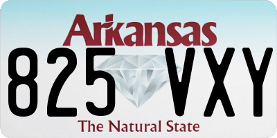 AR license plate 825VXY