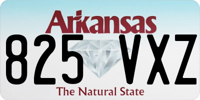 AR license plate 825VXZ