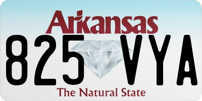 AR license plate 825VYA