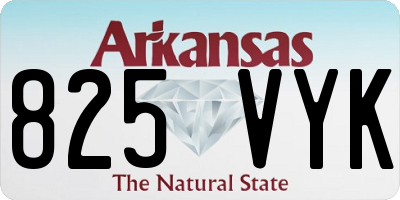 AR license plate 825VYK